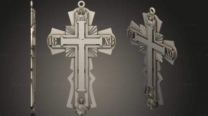 Кресты и распятия (Крест 9, KRS_0218) 3D модель для ЧПУ станка